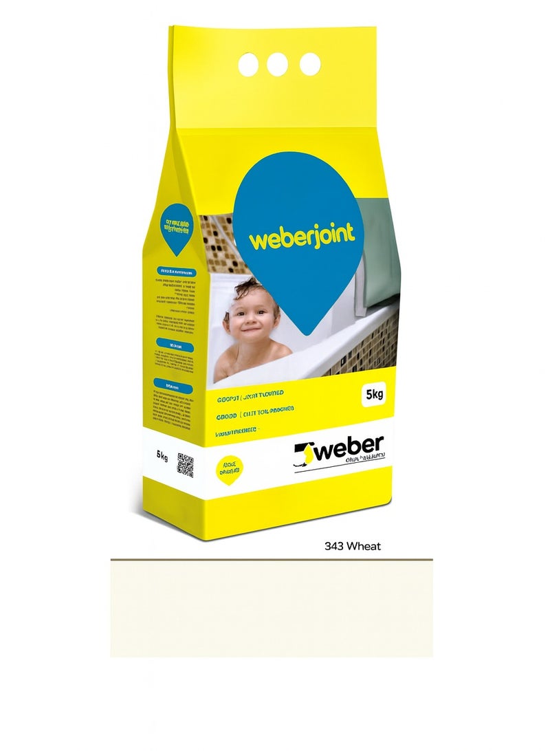 Weber مونة جص بلاط جاهزة مختلطة بالألوان متعددة القمح - 5 كجم - Image 3