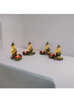 Taşdevri Life Tasdevri Life Decorative 4 Buddha Candle Holder Tealight  - Image 2
