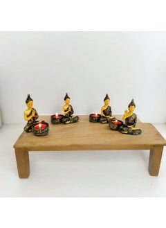 Taşdevri Life Tasdevri Life Decorative 4 Buddha Candle Holder Tealight  - Image 3