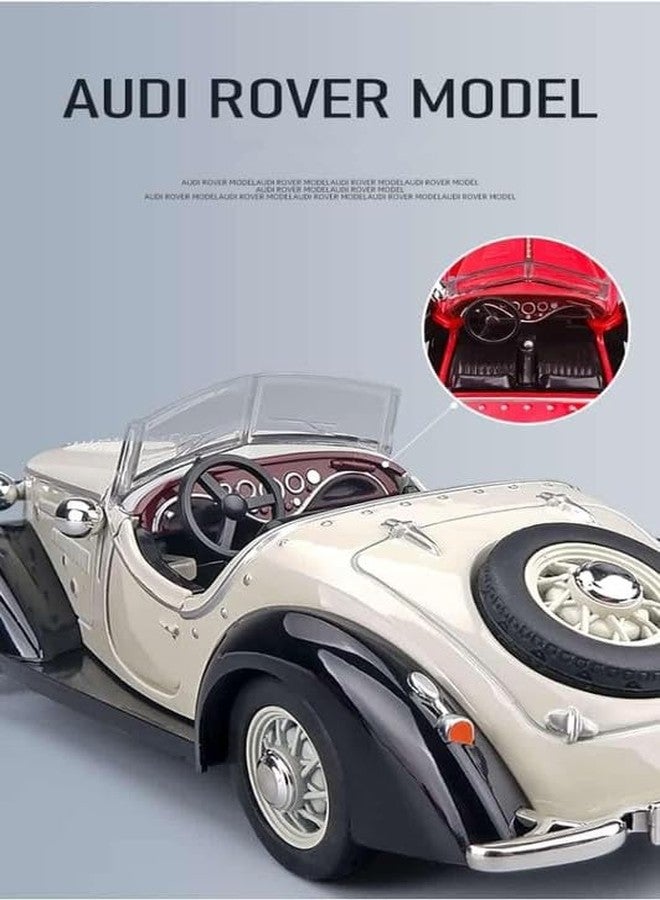 QQ Show Play Boy 1:32 1936 M-Benz 500 K Vintage Model Diecast Metal Alloy Pullback Toy Vehicle with Openable Doors Light and Music Car for Kids (Multicolor) - Image 4