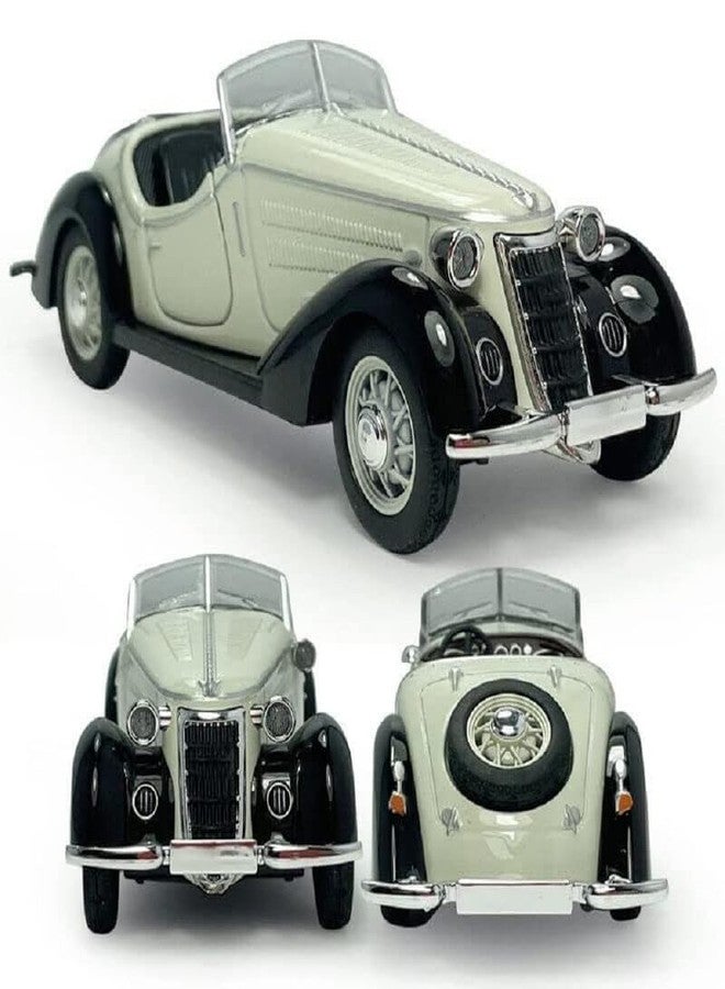 QQ Show Play Boy 1:32 1936 M-Benz 500 K Vintage Model Diecast Metal Alloy Pullback Toy Vehicle with Openable Doors Light and Music Car for Kids (Multicolor) - Image 5