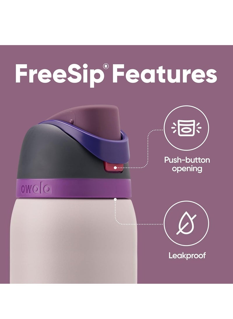 Owala FreeSip Insulated Stainless Steel Water Bottle With Straw For Sports Travel And School BPA Free Sports Water Bottle(Pink 32OZ)  - Image 2