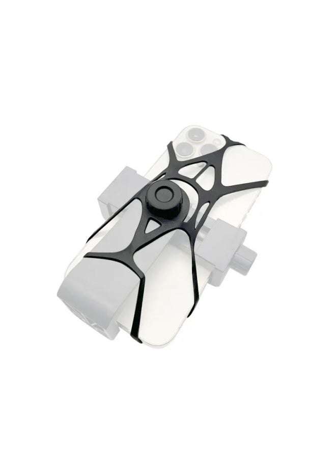Generic Outdoor Bicycle Silicone Belt Head Mounted Protective Cover Prevents Falling Mobile Phone Holder Crash Protection Accessories-Color:Black Anti-lost Net ] - Image 4