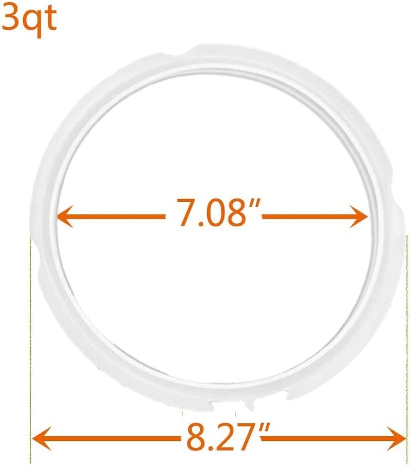 ZoneFly Sealing Ring fits 3 Qt Instant Pot Mini- Replacement Silicone Gasket Seal Rings for 3 Quart Instapot Pressure Cooker Insta Pot Accessories Parts - Image 2