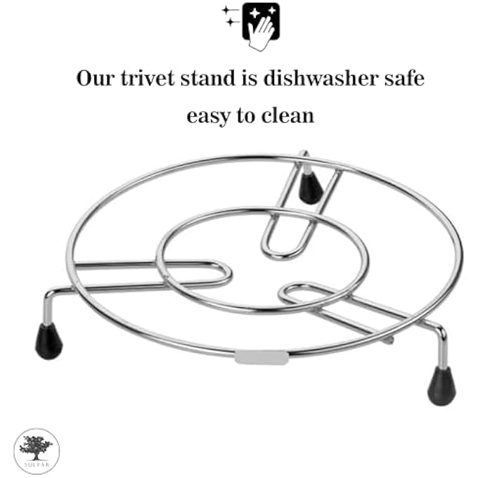 الكبريت حامل أواني من الفولاذ المقاوم للصدأ، حامل دائري للطهي بالبخار، مقاوم للحرارة، حامل أطباق ساخن، حامل طباخ دونجا، فضي - Image 5