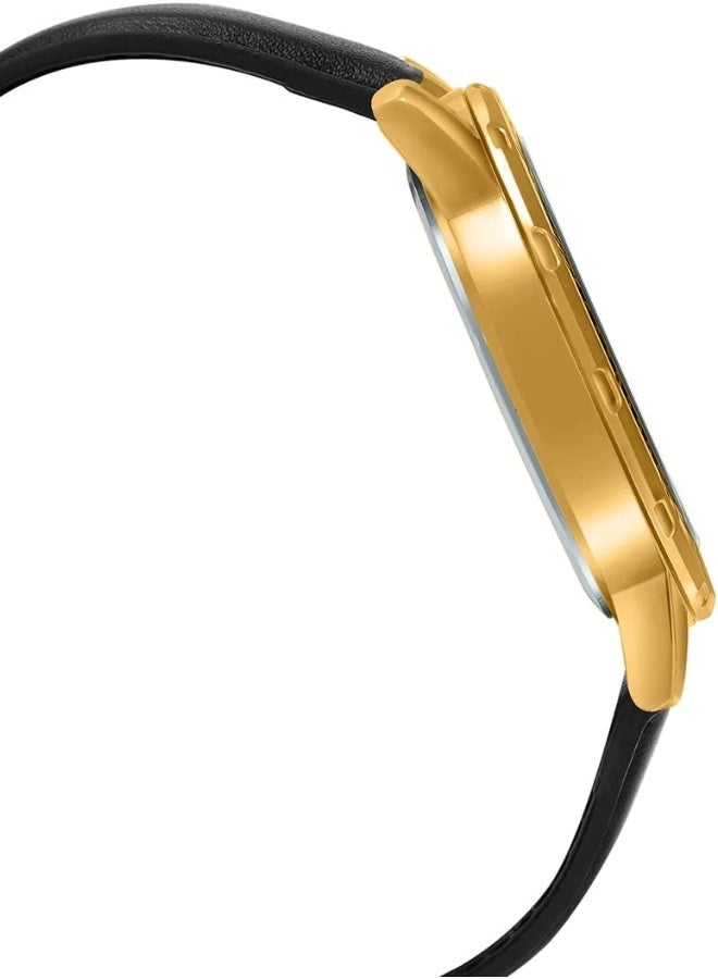 CASIO Men's Analog Display Watch With Black Leather Strap - MTP-VD200GL-1BUDF - Image 3