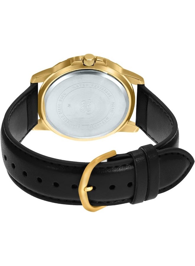 CASIO Men's Analog Display Watch With Black Leather Strap - MTP-VD200GL-1BUDF - Image 4