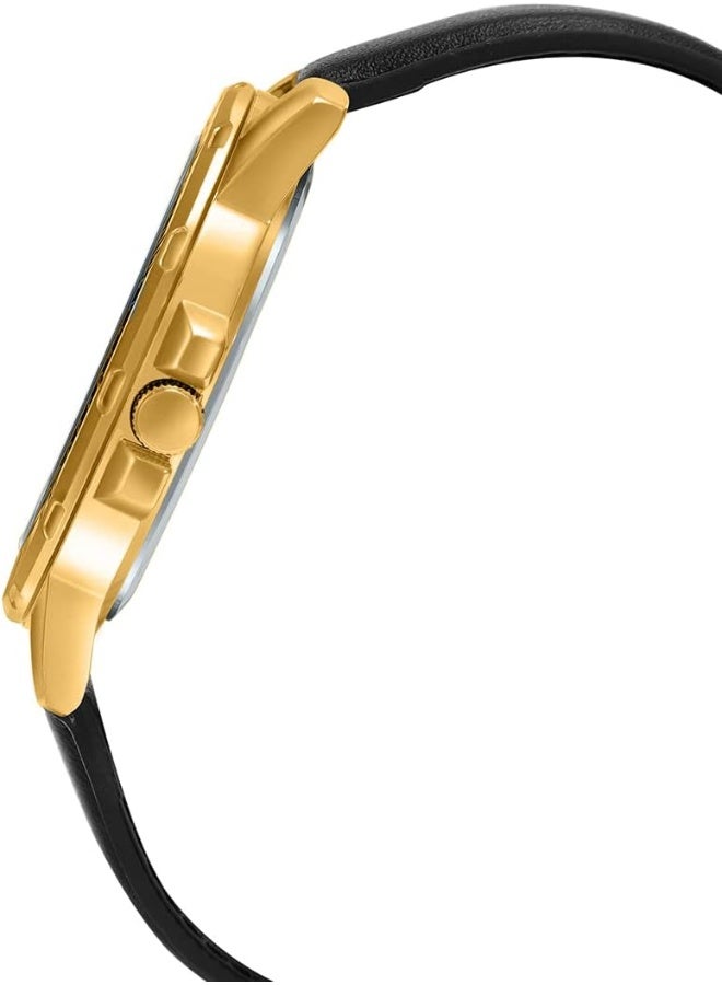 CASIO Men's Analog Display Watch With Black Leather Strap - MTP-VD200GL-1BUDF - Image 2