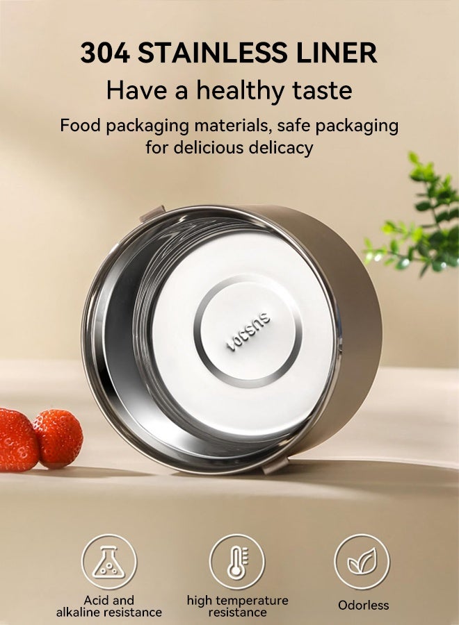XiuWoo Microwaveable Thermal Lunch Box, Insulated Lunch Containers With Bag, 3 Tier Lunch Boxes for School, Work, and Travel  - Image 4