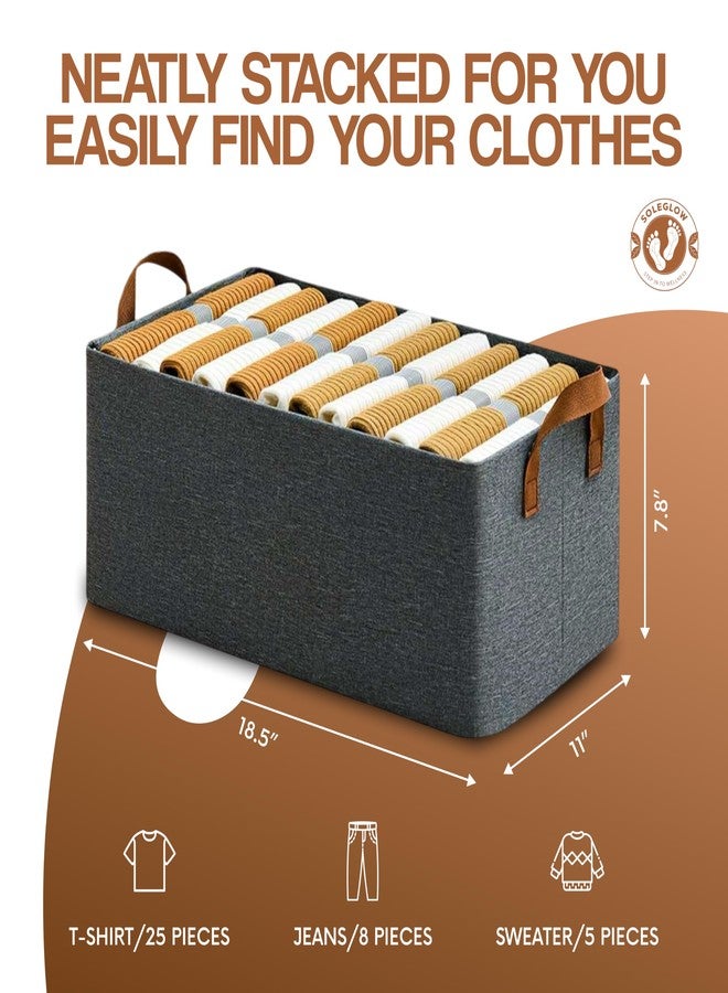SOLEGLOW Wardrobe Storage Box for clothes, pants, jeans sweaters Metal Frame Rectangle fabric storage baskets Cloth Organize Dress Saree Shirt T-Shirt Rectangle shape fits shelves Box (Pack of 1) - Image 2