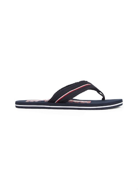Men's Signature Tape Webbing Flip-Flops - Polyester, Navy Blue