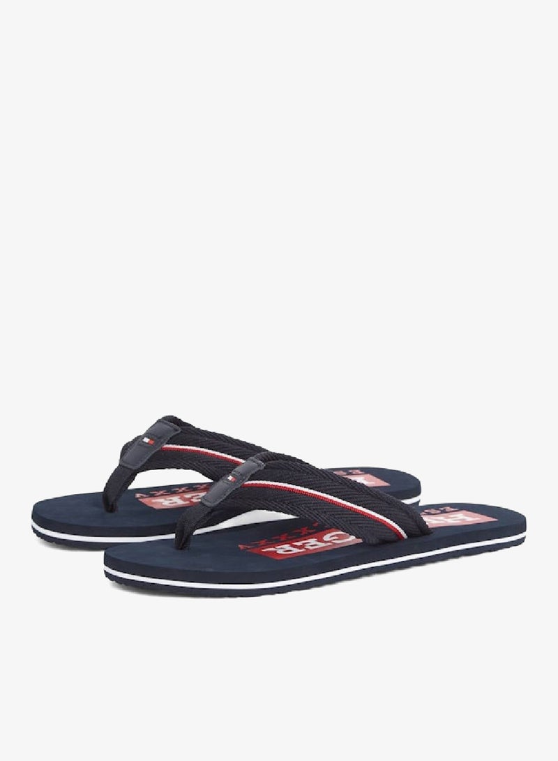 TOMMY HILFIGER Signature Tape Webbing Flip-Flops - Image 2