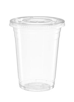 Comfy Package Comfy Package [16 oz. - 100 Count Clear Plastic Cups With Lids, Disposable Coffee Cups with Flat Lids - Ideal for Cold Beverages, Smoothies, and To-Go Drinks  - Image 2