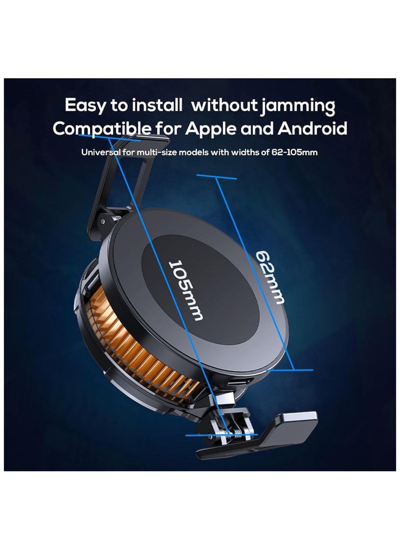 ALASAMCO - Magnetic Phone Cooler Cell Phone Cooler CX07 Phone Fan Cooler for 2.83-3.66 inches iOS/Android Semiconductor Heatsink Cooling for Gameing, Black+RGB - Image 1