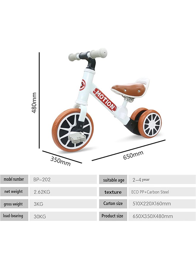 BORSA PIM - Kids Balance Bike – Carbon Steel Frame, EVA Wheels, Foam Saddle, Adjustable Seat (10.3”–13.39”), Shock-Absorbing Tires, Twist & Click Wheel Adjustment for Easy Learning Bike For Kids - Image 1