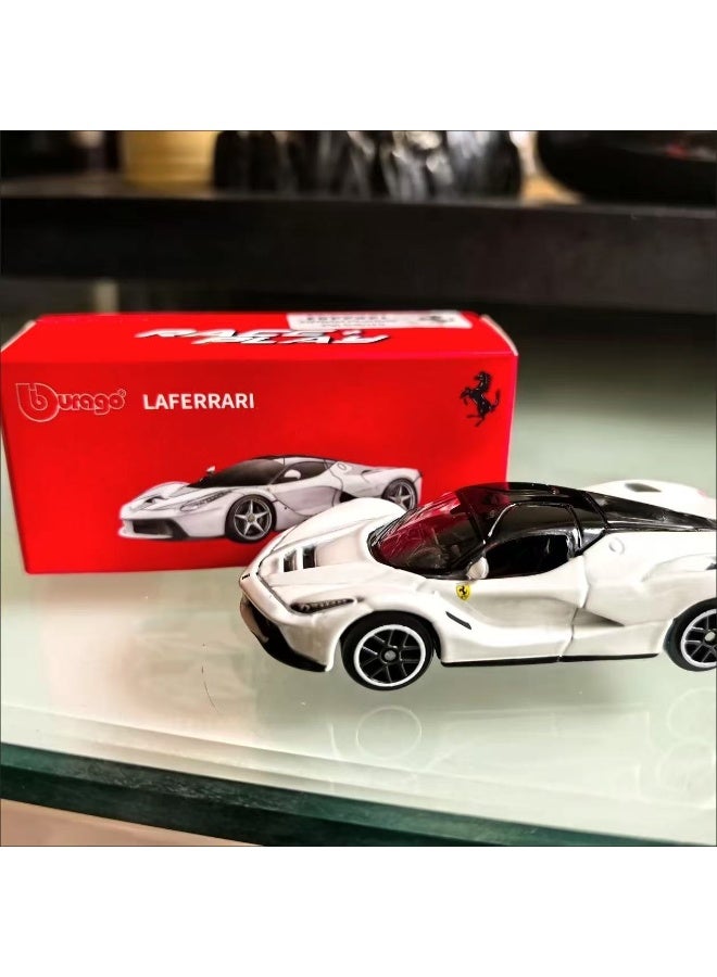Ferrari LaFerrari, white, is an alloy car model equipped with shock absorption and rubber tires - Image 1