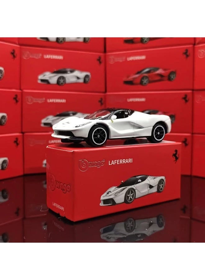 Ferrari LaFerrari, white, is an alloy car model equipped with shock absorption and rubber tires - Image 2