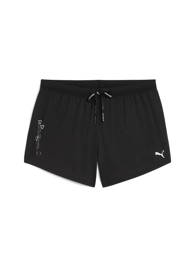 Puma PUMA Black RUN Knit 3" Split Shorts Women for Women | Best Price UAE