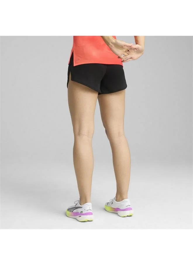 Puma PUMA Black RUN Knit 3" Split Shorts Women for Women | Best Price UAE