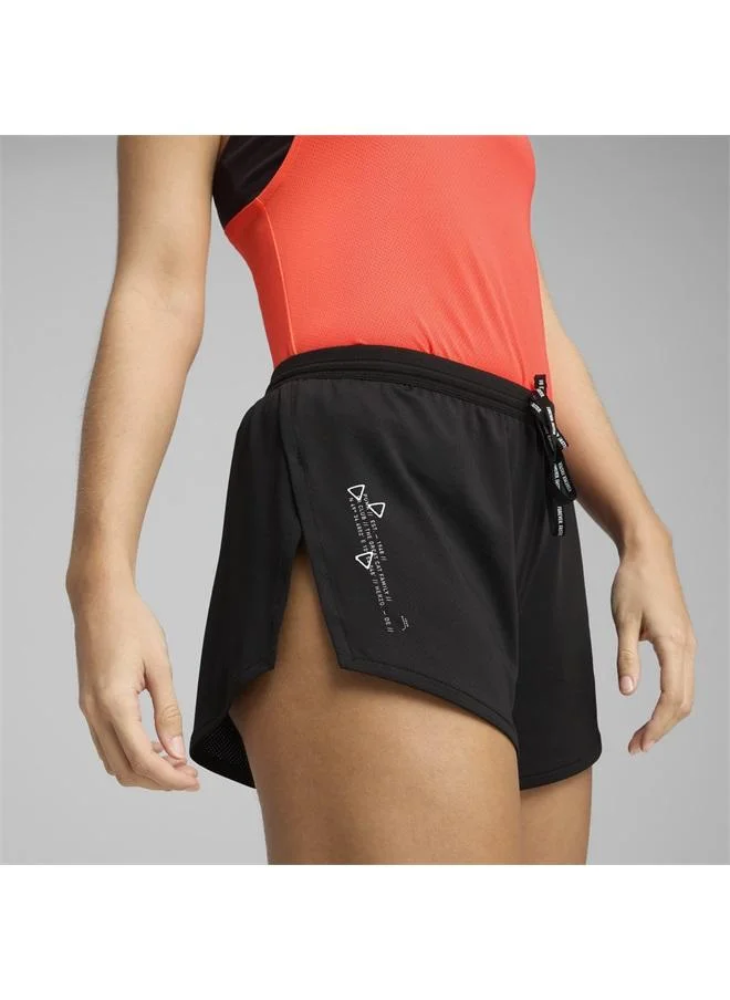 Puma PUMA Black RUN Knit 3" Split Shorts Women for Women | Best Price UAE