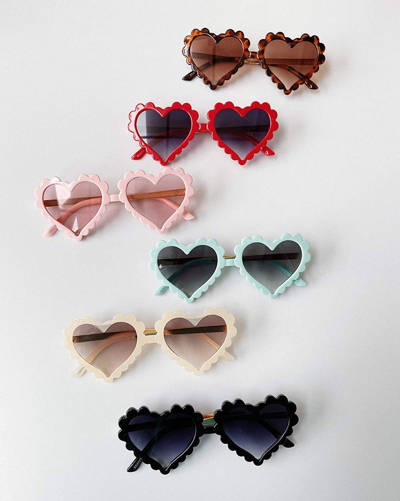 BULINGNA Kids Toddler Baby Girl Boy Heart Shaped Anti-UV Sunglasses, Eyewear Glasses for Party Photography Outdoor Beach 1-8T (Pink) - Image 4