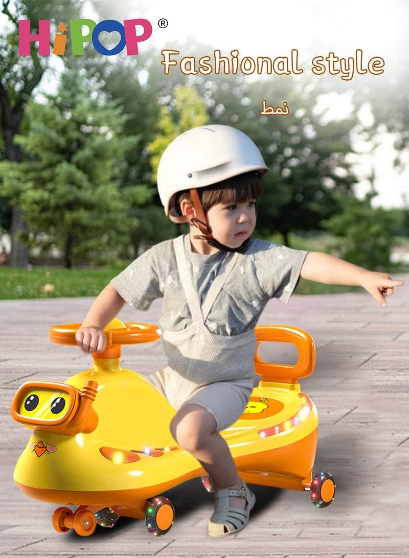 HIPOP Ride on Toys for Kids,Magic Swing Ride on Car,Twist Car with Music and Light,Silent and Anti-Rollover,Children's Riding Toy - Image 2
