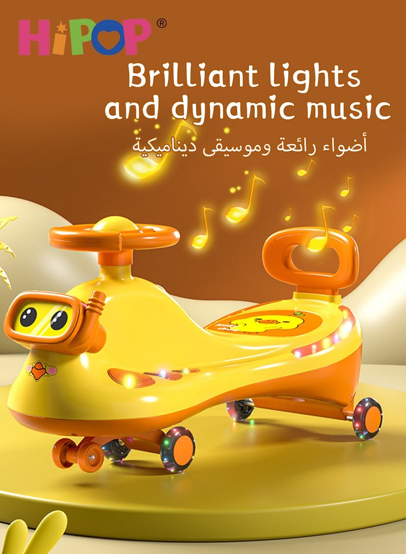 HIPOP Ride on Toys for Kids,Magic Swing Ride on Car,Twist Car with Music and Light,Silent and Anti-Rollover,Children's Riding Toy - Image 3