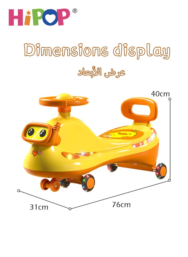 HIPOP Ride on Toys for Kids,Magic Swing Ride on Car,Twist Car with Music and Light,Silent and Anti-Rollover,Children's Riding Toy - Image 4