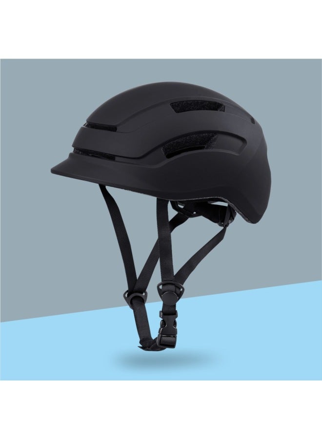 Black Smart Helmet With Lights For Bicycles, Balance Bikes, Road Bikes Custom Logo, Ce Certification