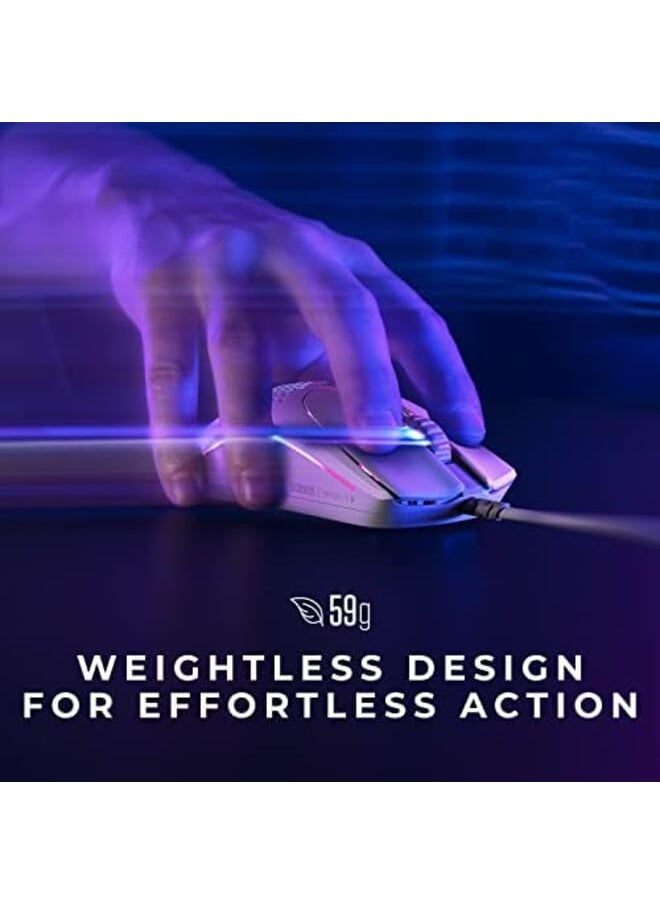 Glorious - Model O 2 Rgb Gaming Mouse 59G Ultralightweight Wired Gaming Mouse 26 000 Dpi Bamf 2.0 Optical Sensor 6 Programmable Buttons Backlit Ergonomic Mouse For Pc And Laptop White - Image 1