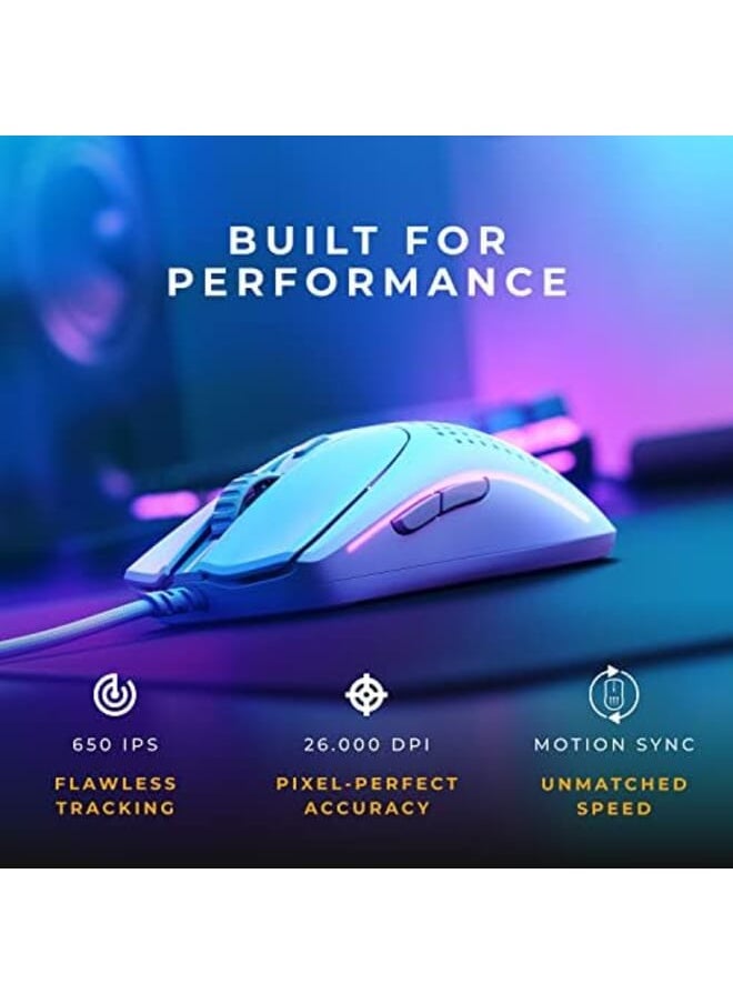 Glorious - Model O 2 Rgb Gaming Mouse 59G Ultralightweight Wired Gaming Mouse 26 000 Dpi Bamf 2.0 Optical Sensor 6 Programmable Buttons Backlit Ergonomic Mouse For Pc And Laptop White - Image 1