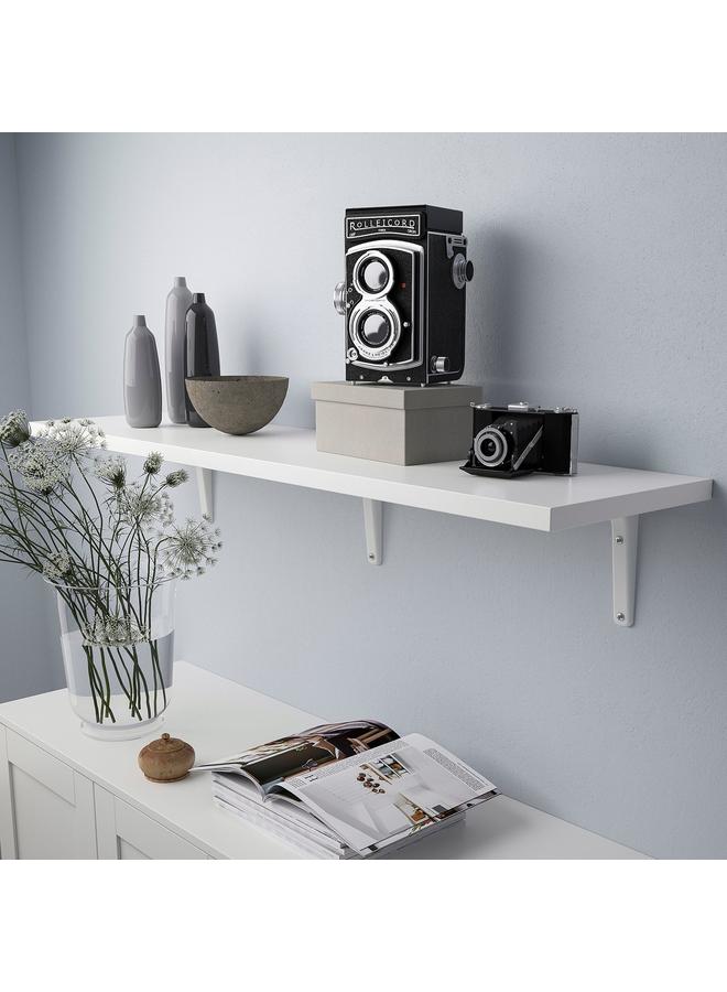 Zaboon Shelf With Bracket, White, 120X30 Cm - Image 2