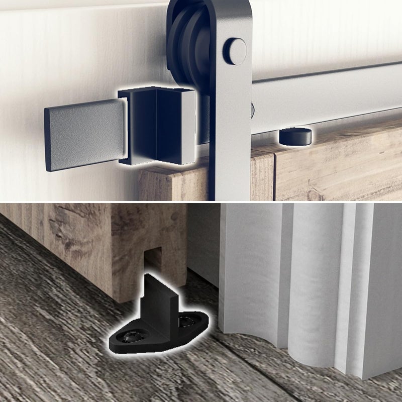 SMARTSTANDARD 8.2 FT Barn Door Hardware Kit -Sliding Barn Door Track - Smooth and Quiet - Easy to Install - Includes Step-by-Step Installation Instructions - Fits 48" Wide Door Panel (J Shape Hanger) - Image 4
