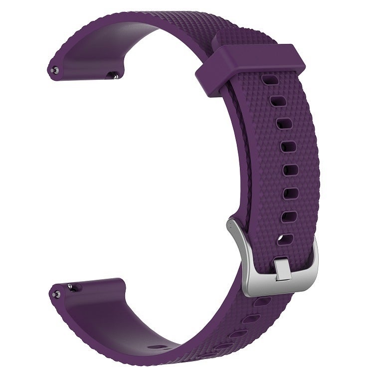 S-TOP For Garmin Forerunner 645 20mm Diamond Textured Silicone Watch Band(Purple) - Image 2