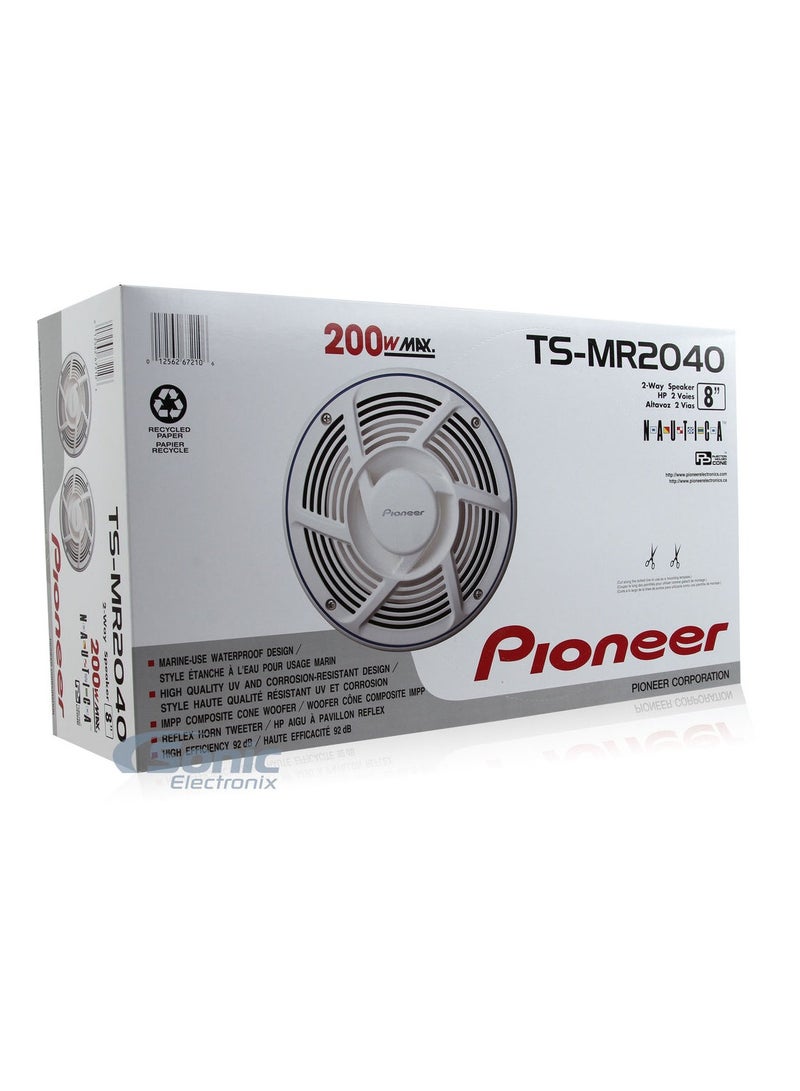 Pioneer مكبرات صوت بحرية مقاس 8 بوصات 200 واط TS-MR2040 - Image 1