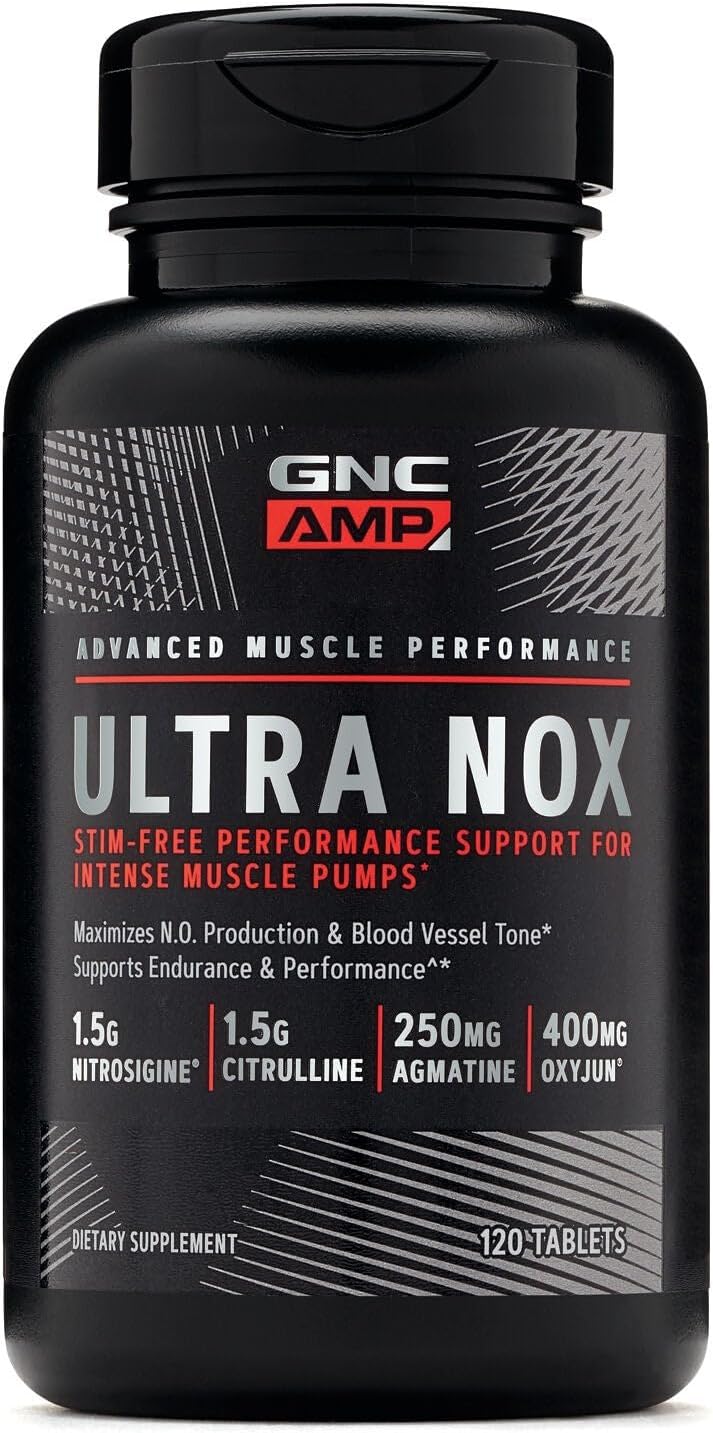 GNC AMP Ultra Nox Supports Endurance  Performance StimFree 120 Count - Image 2