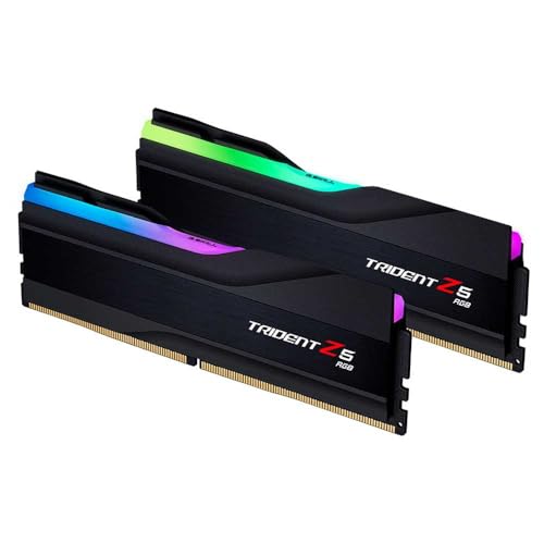 G.SKILL Trident Z5 RGB Series DDR5 RAM (Intel XMP 3.0) 64GB (2x32GB) 6000MT/s CL30-40-40-96 1.40V Desktop Computer Memory U-DIMM - Matte Black (F5-6000J3040G32GX2-TZ5RK) - Image 1