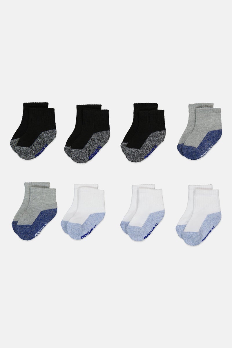 K-SWISS Toddlers Boy 8 Pairs Brand Logo Cushion Ankle Socks, Multicolor - Image 3