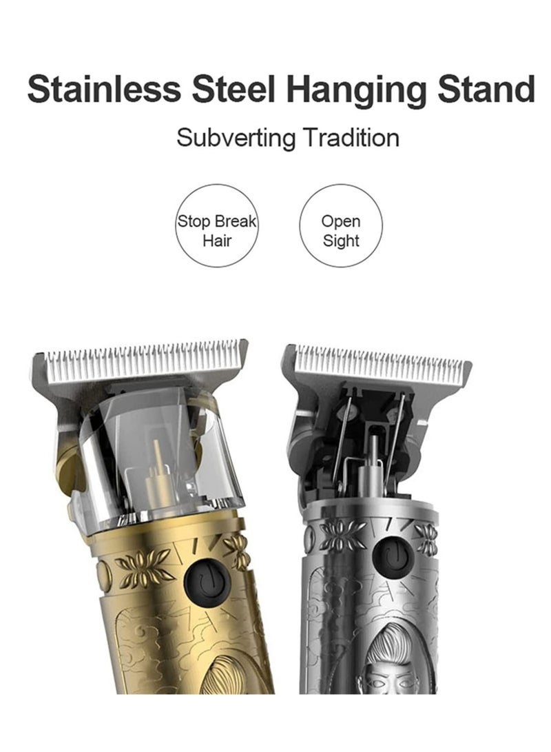 LCD Display Cordless Barber Clipper Hair Cutting Kit Beard Trimmer Haircut Grooming Set T-Blade Trimmer USB Electric Beard Trimmer - Image 4