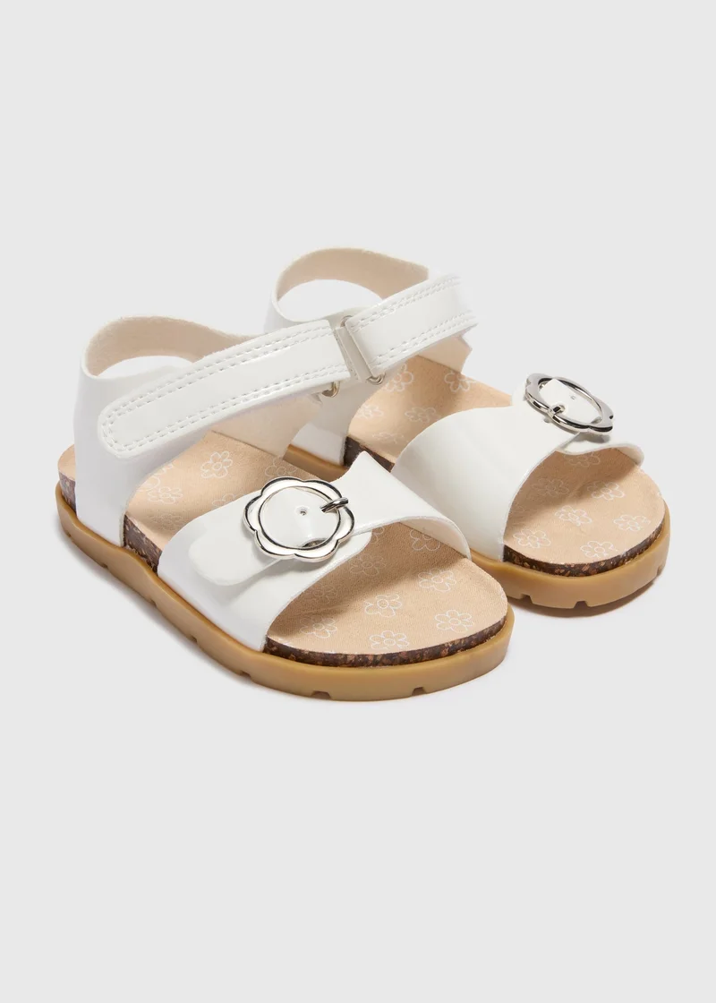 Matalan Girls White Buckle Sandals