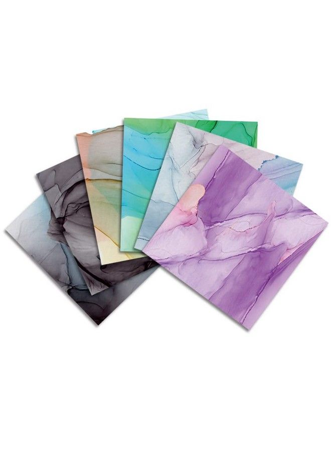 iKammo 12 * 12 Colored Patterned Paper Scrapbook Paper Pad Two Of 12 Colors Decorative Paper Single Sided Journaling Cardstock Paper Pad For Holiday Cardmaking Diy Origami Craft Paper (Marble)  - Image 4