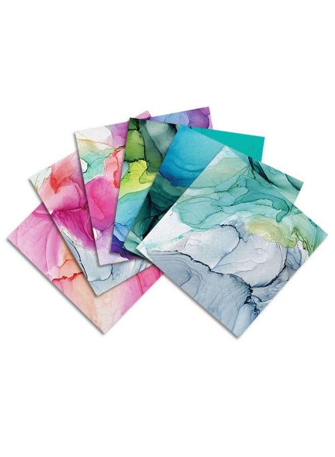 iKammo 12 * 12 Colored Patterned Paper Scrapbook Paper Pad Two Of 12 Colors Decorative Paper Single Sided Journaling Cardstock Paper Pad For Holiday Cardmaking Diy Origami Craft Paper (Marble)  - Image 5