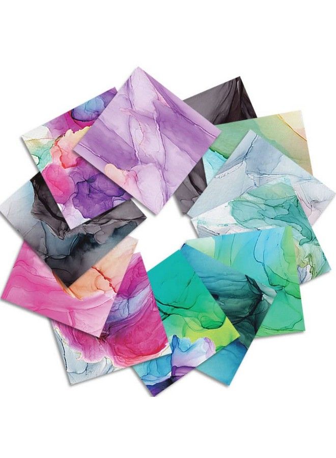iKammo 12 * 12 Colored Patterned Paper Scrapbook Paper Pad Two Of 12 Colors Decorative Paper Single Sided Journaling Cardstock Paper Pad For Holiday Cardmaking Diy Origami Craft Paper (Marble)  - Image 3