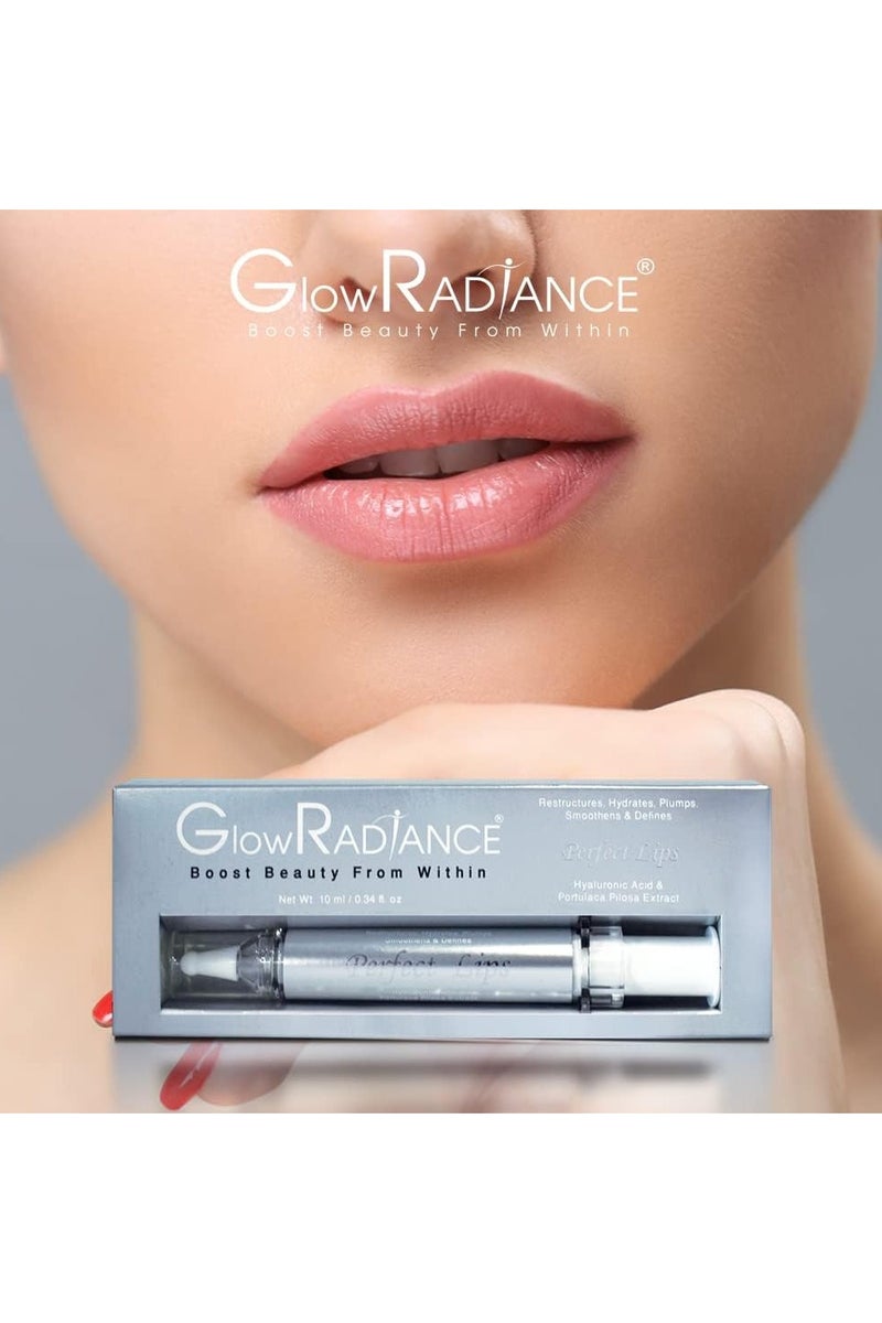 Glow Radiance مُكثف الشفاه المتألق - ترطيب فائق مع لمسة لامعة وتأثير لؤلؤي | تركيبة بورتولاكا وحمض الهيالورونيك - 10 مل - Image 4