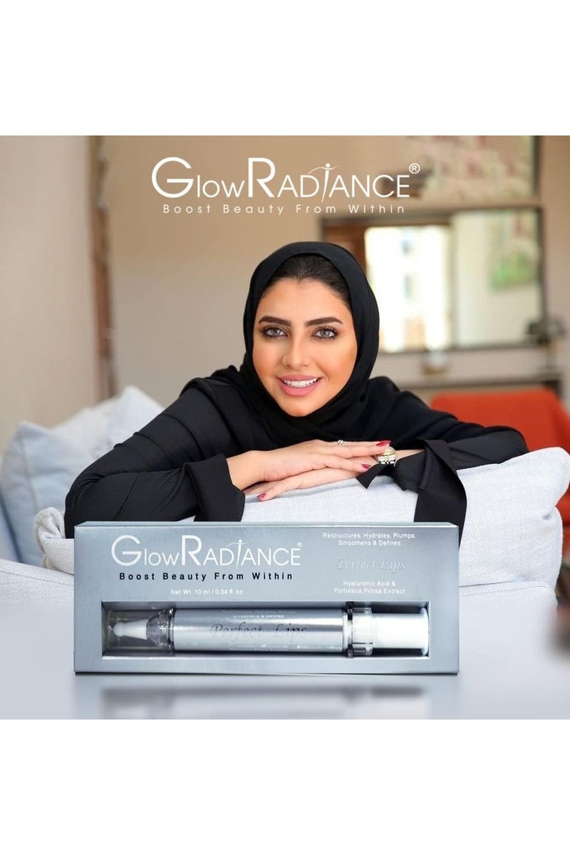 Glow Radiance مُكثف الشفاه المتألق - ترطيب فائق مع لمسة لامعة وتأثير لؤلؤي | تركيبة بورتولاكا وحمض الهيالورونيك - 10 مل - Image 2