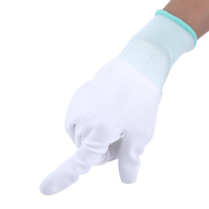 Anti Static Glove M Green: Eco-Friendly Sweat-Absorbing Wear-Resisting Pu Coated Glove - Antiskid Precision Assembly Glove for Electronic Labor & Long-Time Work - Image 3