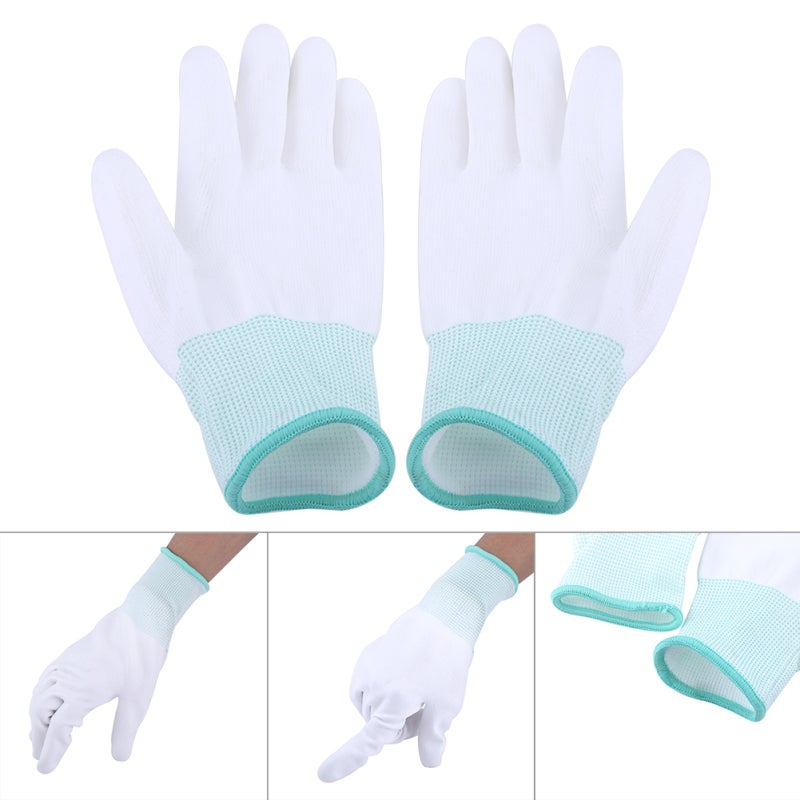 Anti Static Glove M Green: Eco-Friendly Sweat-Absorbing Wear-Resisting Pu Coated Glove - Antiskid Precision Assembly Glove for Electronic Labor & Long-Time Work - Image 4