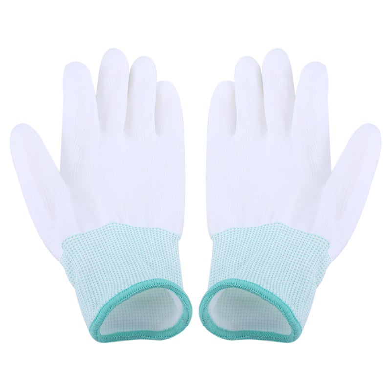 Anti Static Glove M Green: Eco-Friendly Sweat-Absorbing Wear-Resisting Pu Coated Glove - Antiskid Precision Assembly Glove for Electronic Labor & Long-Time Work - Image 2