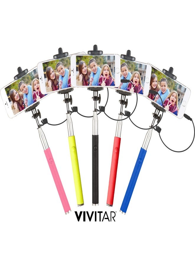 Vivitar 42" Selfie Stick with Built-in Shutter Release and Folding Clamp, Black - Image 4