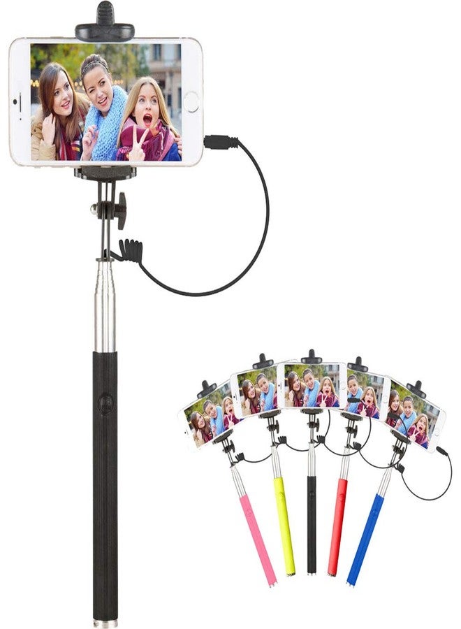 Vivitar 42" Selfie Stick with Built-in Shutter Release and Folding Clamp, Black - Image 1